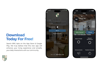 a screenshot of a cell phone with the app download today for free on it at Deercross Apartments, Ohio